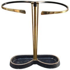 Austrian Brass and Cast Iron Umbrella Stand, circa 1950s