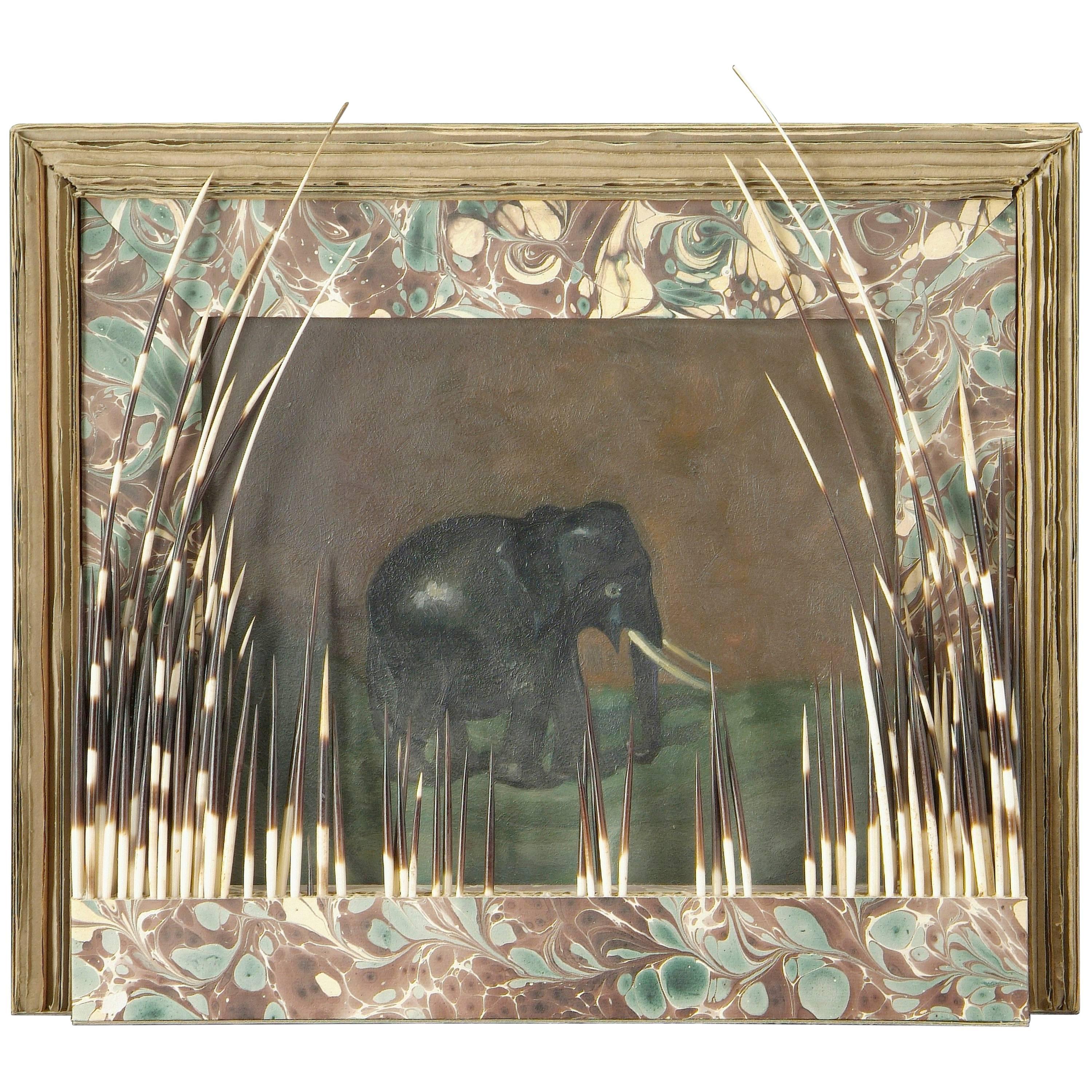 Contemporary Work of Cardboard and Porcupine, France, 19th Century For Sale