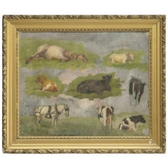 Very Exceptional Study of Farm Animals, Geo Bernier, France, 19th Century