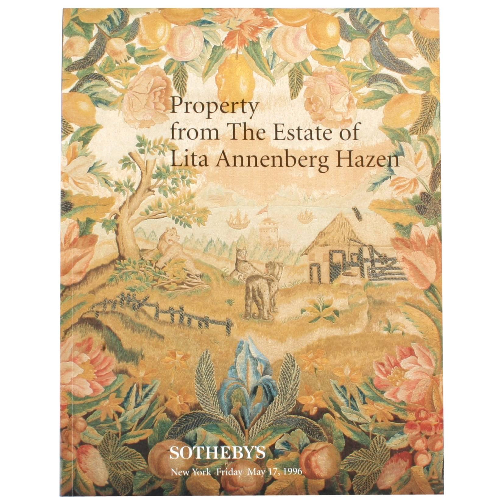 Sothebys May 1996 Property from the Estate of Lita Annenberg Hazen