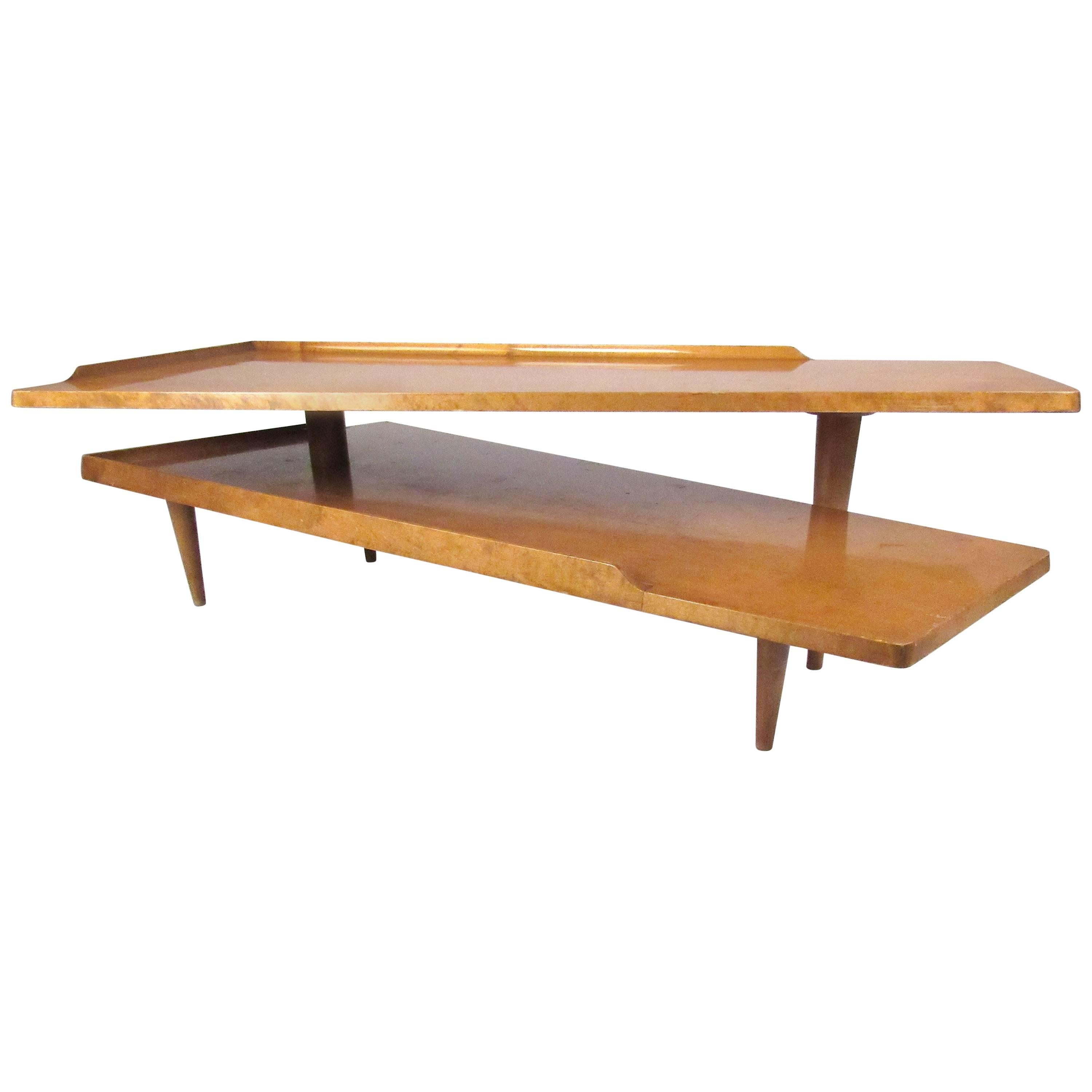 Midcentury Pivot Style Coffee Table For Sale