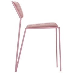 Minimalist Chair in Steel, Brazilian Contemporary Style