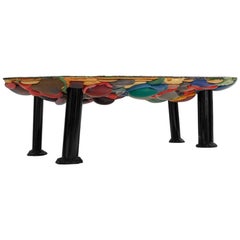 "Swamp Table" by Gaetano Pesce, Multicolor, Wood, Italy 1993