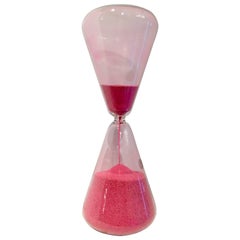 Vintage Hour Glass with Pink Sand