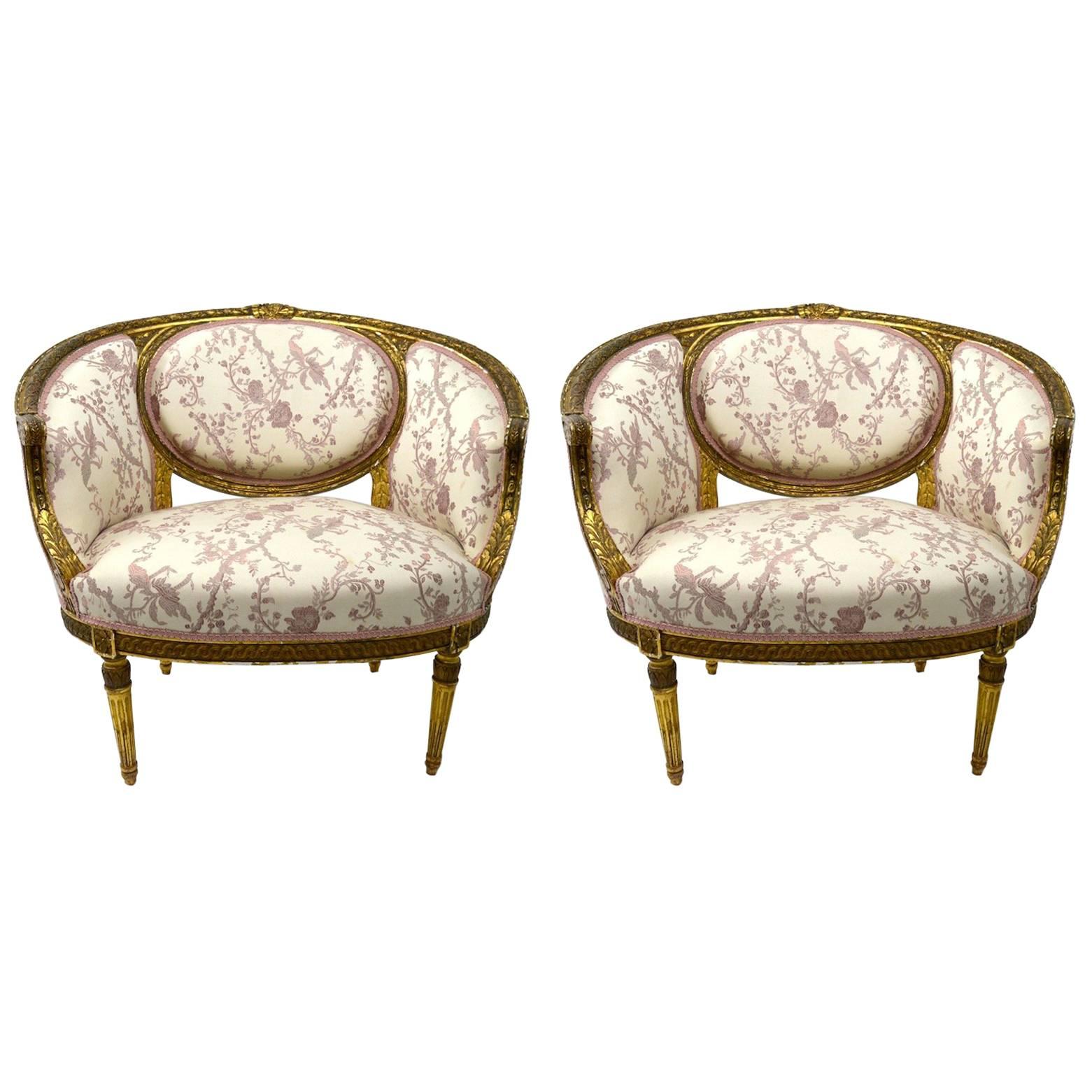 Pair of Gilt Salon Chairs