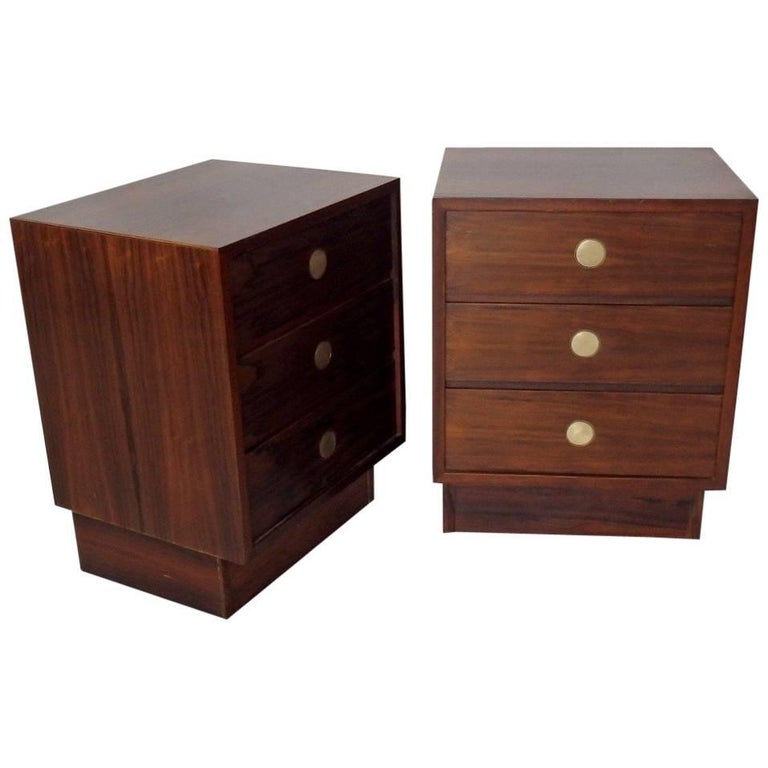 Drylund Smith Danish Rosewood Nightstands For Sale at 1stdibs
