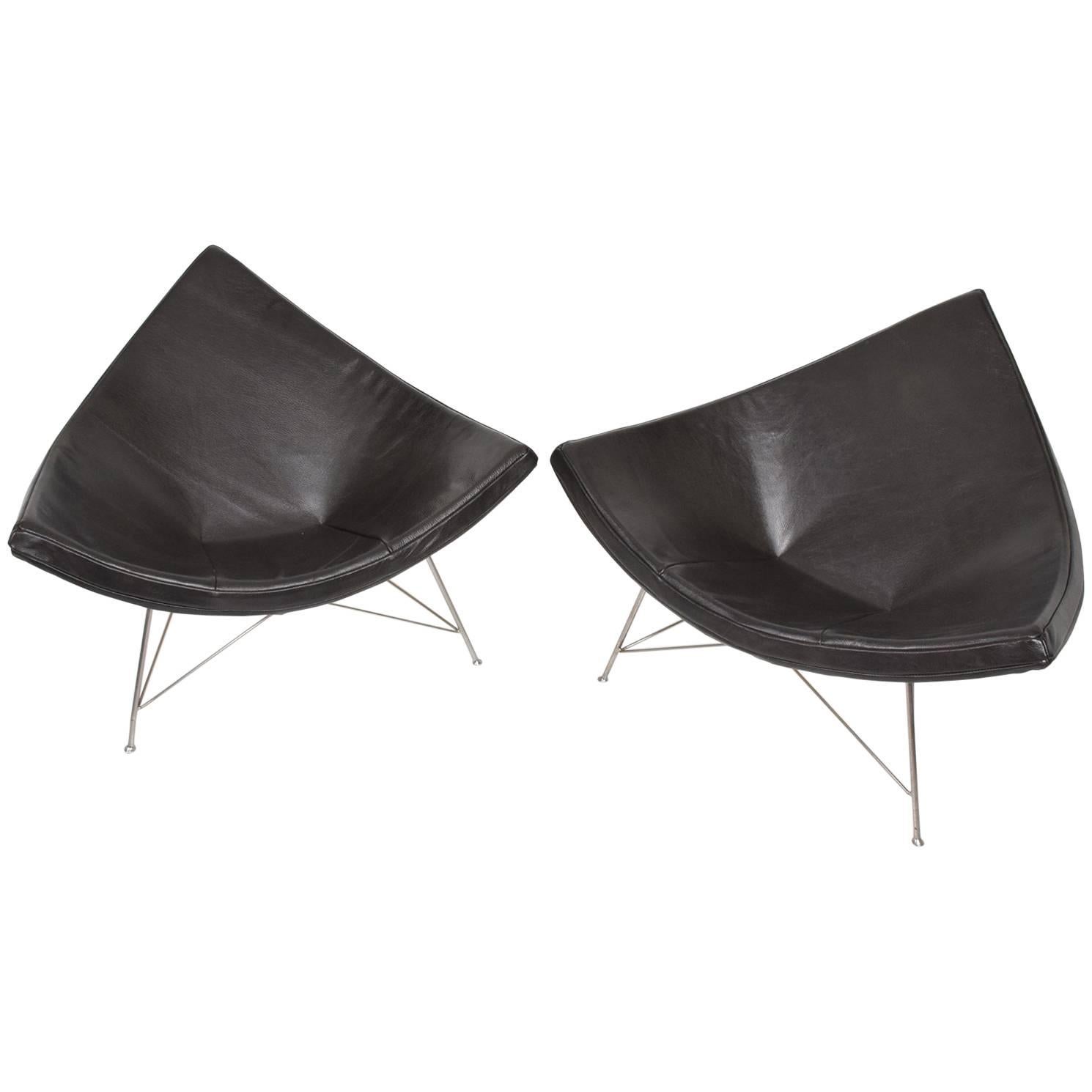 Early Coconut Lounge Chairs by George Nelson for Herman Miller