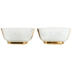 Pair of Mid-Century Modern Fluted Glass Sconces by Archemide Seguso