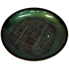 Copper and Green Enamel Dish by Arne Tjomsland, Norway