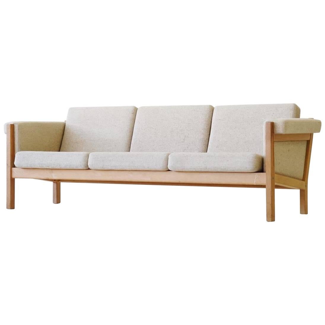 Three-Seat Sofa by Hans J. Wegner for GETAMA Model GE-40 Oak