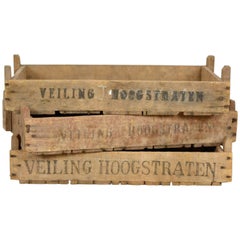 Vintage Wooden Fruit Crates Set of Three