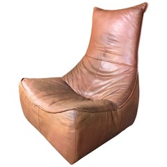 Dutch Designed Gerard van de Berg Light Cognac Coloured Leather Chair  THE ROCK