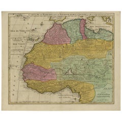 Carte ancienne d'Afrique du Nord et de l'Ouest par J.B. Elwe, 1792