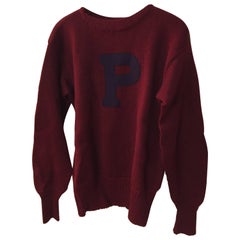 1950s University of Pennsylvania Ivy League Wool Letterman's Sweater