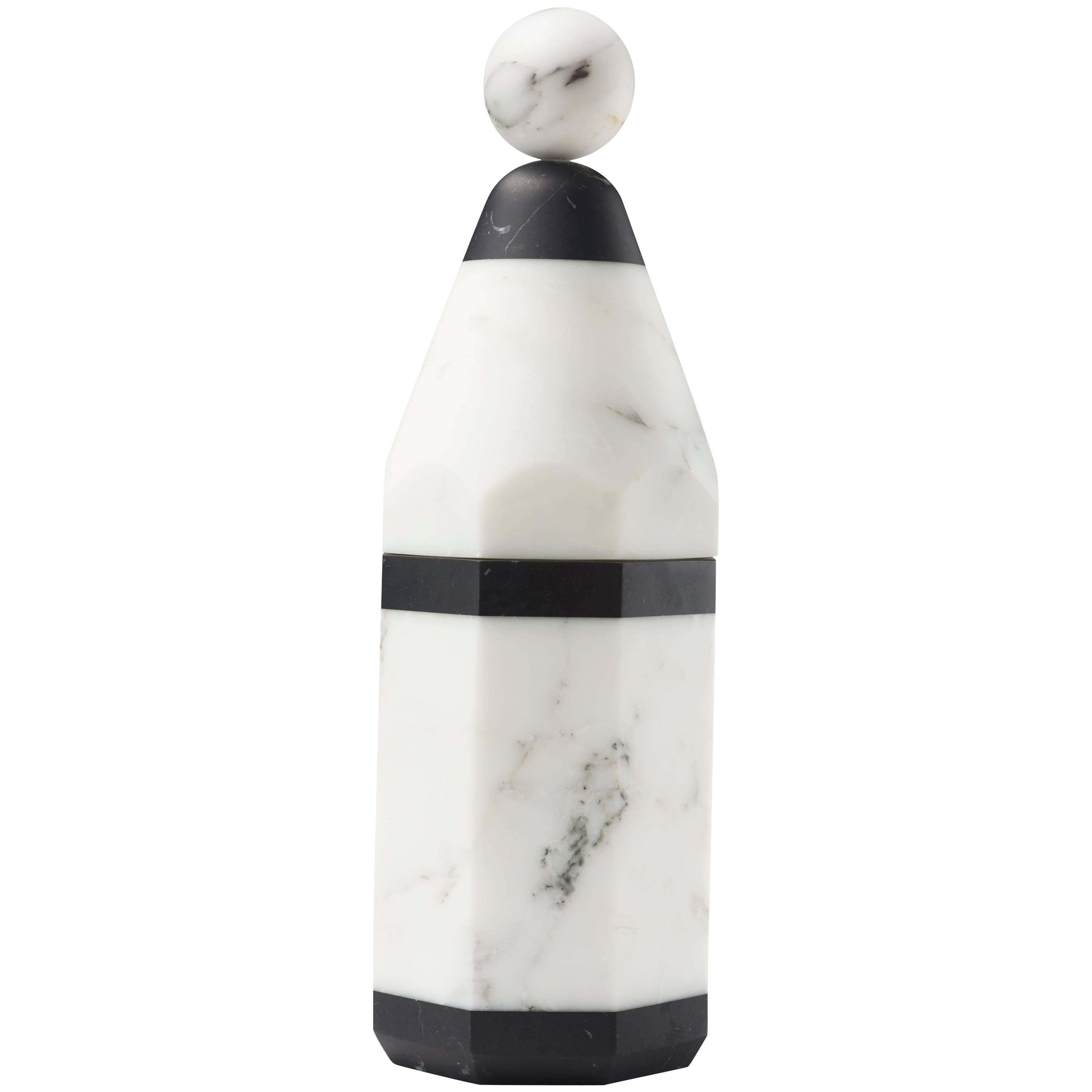 Coolers A, Bottle Cooler in Marble and Brass by Pietro Russo for Editions Milano For Sale