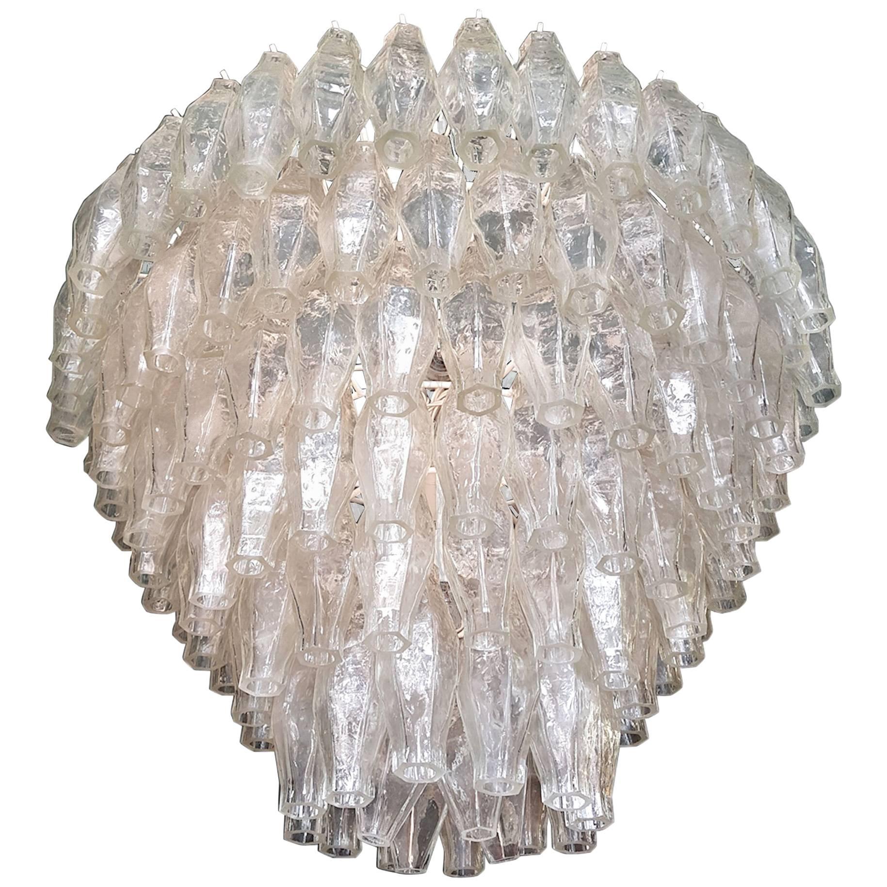 Venini Polyhedral Glass Chandelier, circa 1960