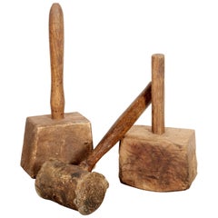 Antique Early American Wood Mallets