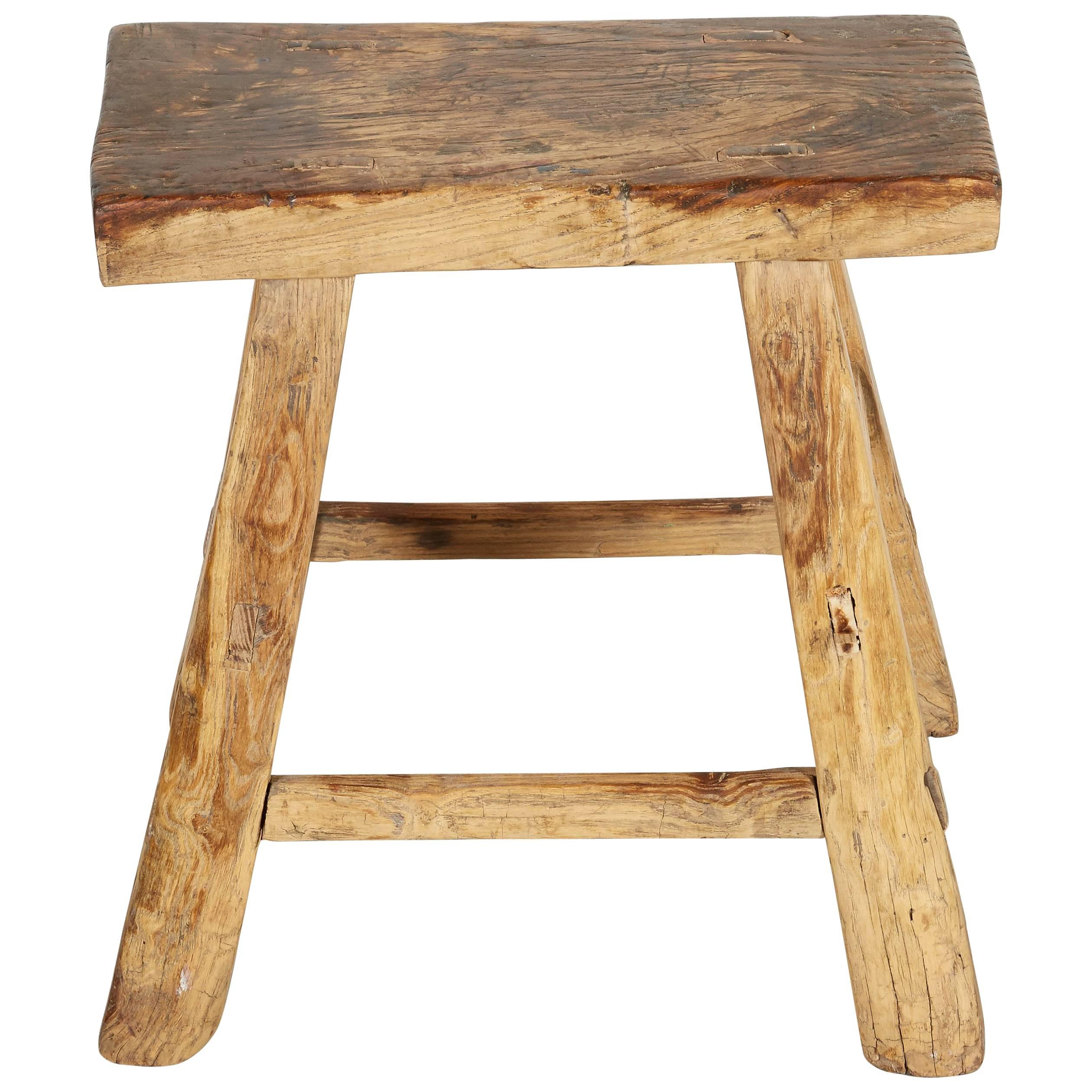 Classic Antique Chinese Stool, Great Patina