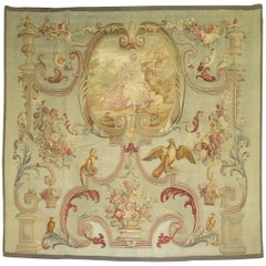 19th Century European Pictorial Animal Figure Aubusson Tapestry