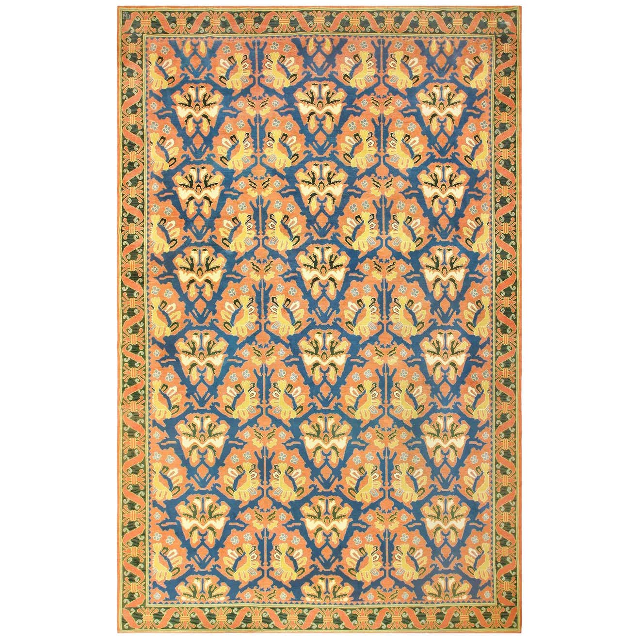 Beautiful Large Size Spanish Vintage Rug at 1stDibs