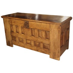 Large 17th Century Oak Chest from Spain or Southwest France