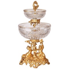 19th Century French Baccarat Crystal and Gilt Bronze Centerpiece by Picard