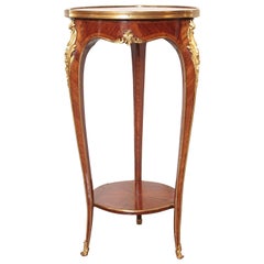 19th Century French Kingwood and Gilt Bronze Side Table Signed Linke 