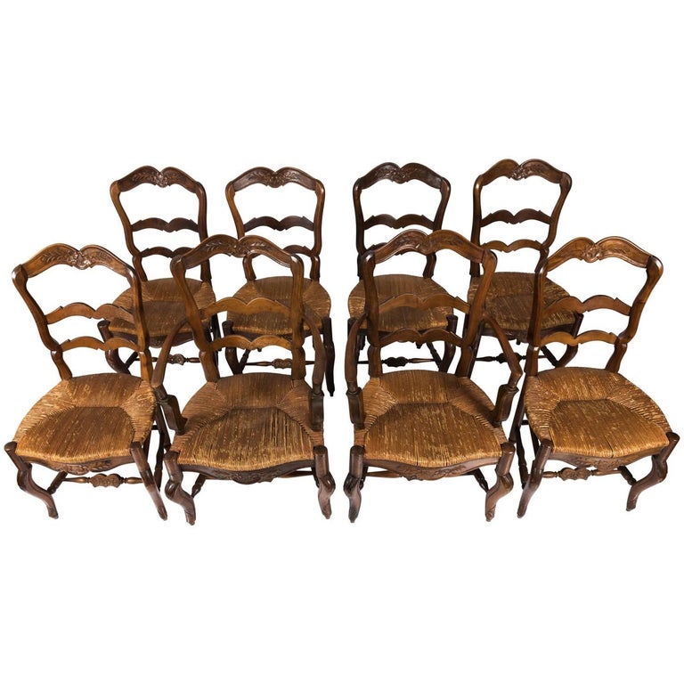 French Country Dining Chairs, circa 1890 at 1stDibs