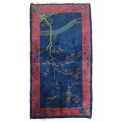 Chinese Art Deco Rug in Midnight Blue