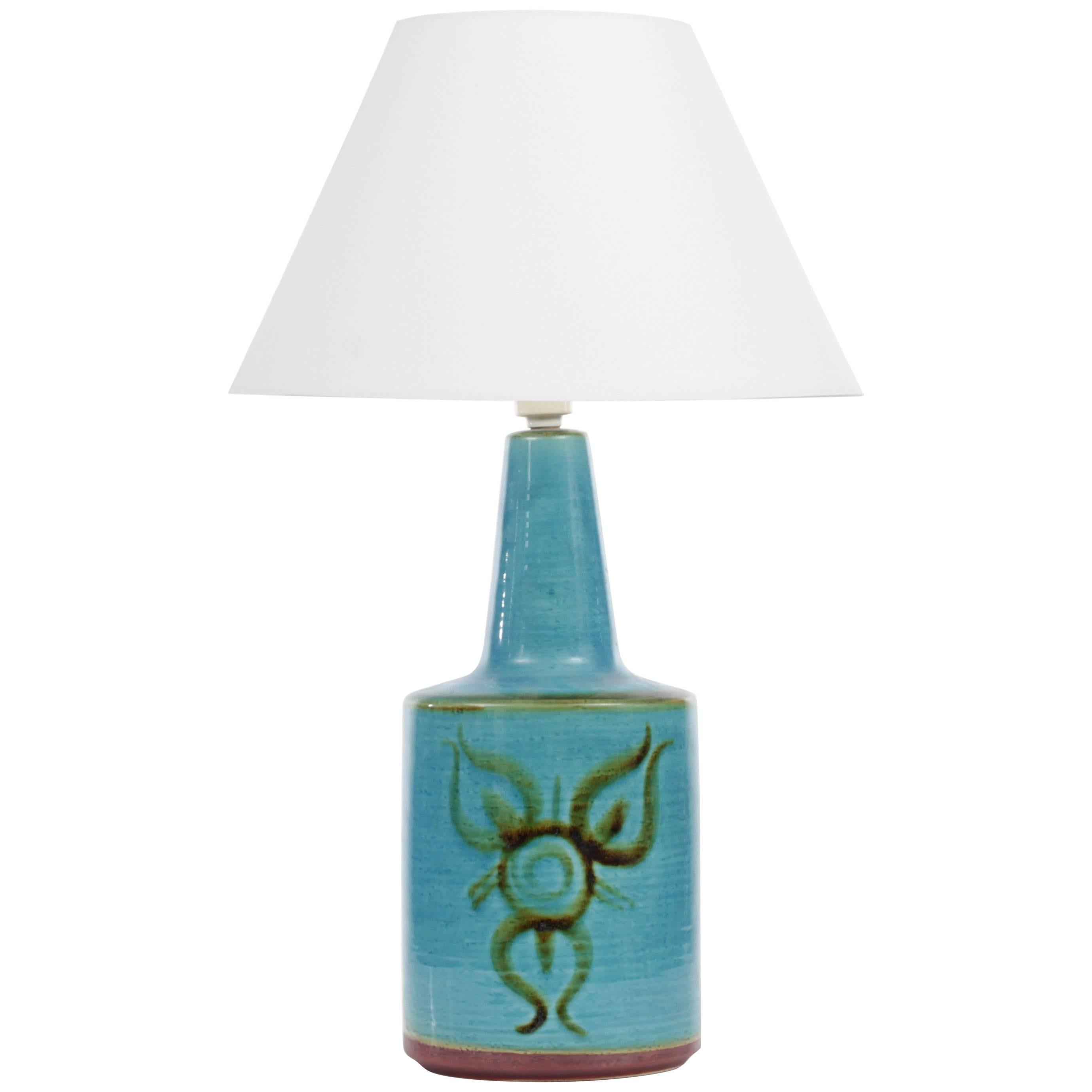 Mid-Century Modern Scandinavian Ceramic Huge Lamp by Soholm For Sale