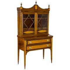 Federal Hepplewhite Inlaid Secretary/Desk and Bookcase/ New Hampshire