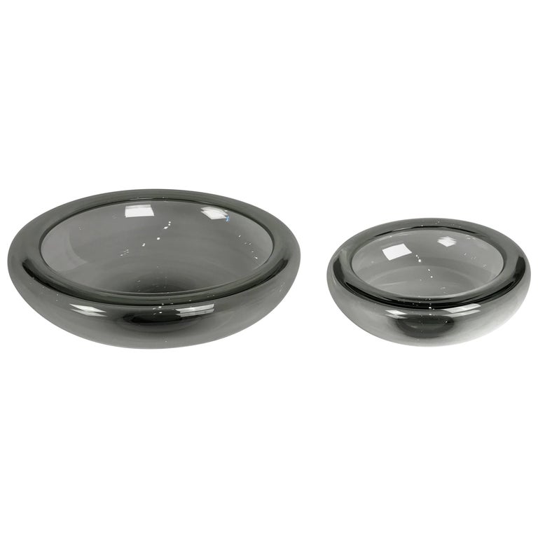 Two Large Glass Bowls by Per Lutken for Holmegaard For Sale at 1stdibs