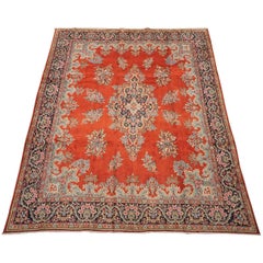 Used Fine Persian Lavar Kerman Area Rug, circa 1960