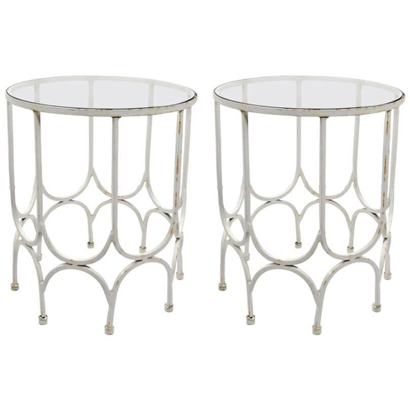 Pair of Wrought Iron Tables in the Style of Salterini