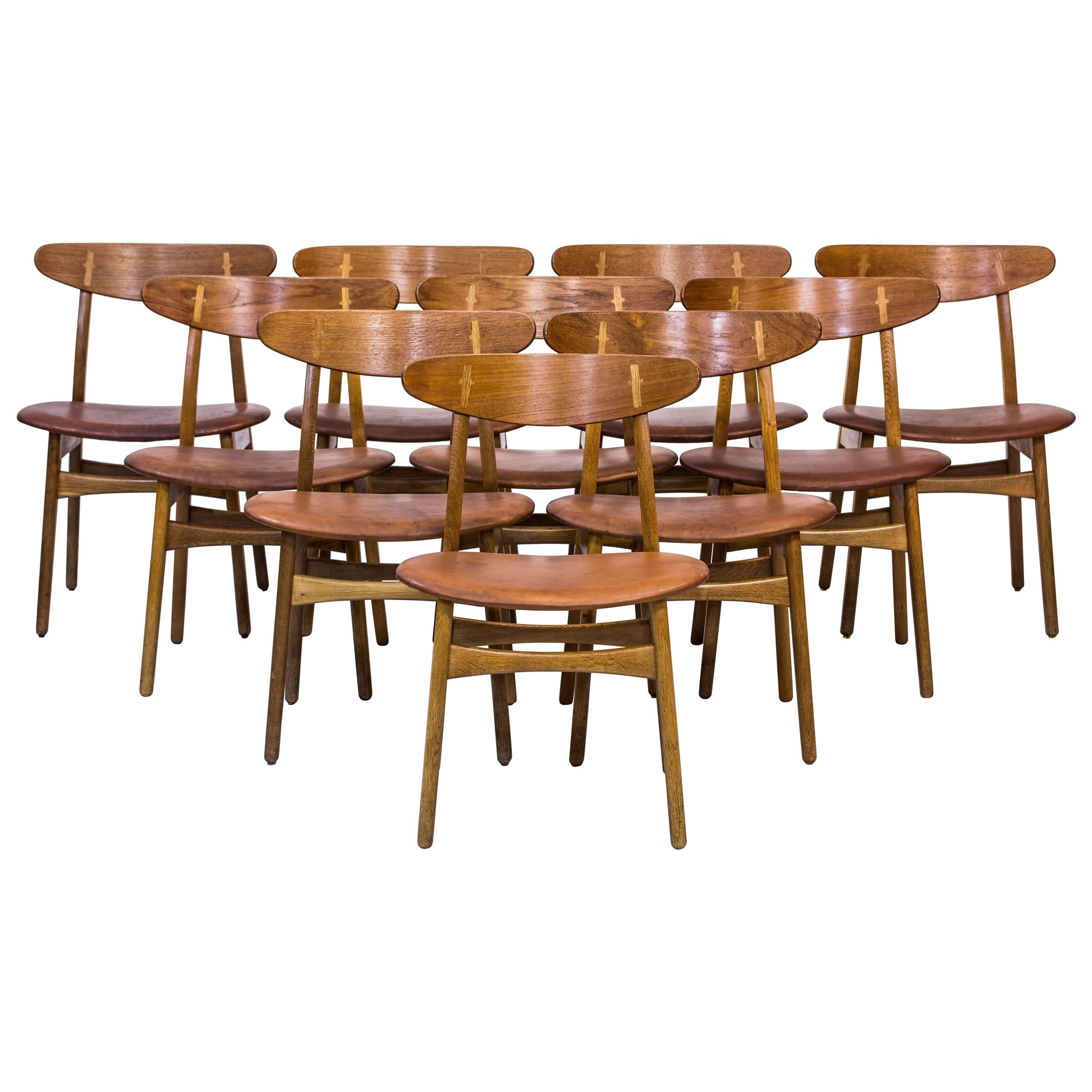Set of Ten CH30 Dining Chairs by Hans J. Wegner