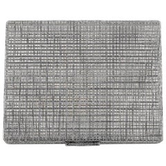Danish Art Deco Silver Cigarette Case, Stamp: Guardein Johannes Siggaard 1940s