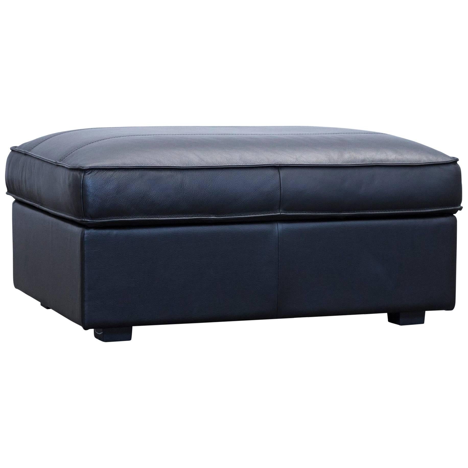 Designer Footstool Leather Black Function Couch Modern Box Storage