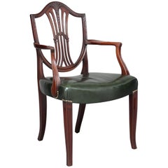 Antique Early 19th Century Mahogany Hepplewhite Armchair