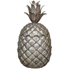 Italian Silver Colored Mauro Manetti Pineapple Ice Bucket, 1960s