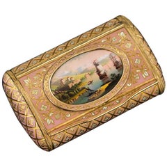 19th Century Swiss 18-Karat Gold & Enamel Snuff Box, Bautte & Moynier, Geneva