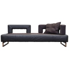 Brühl & Sippold Plupp-A.P. Designersofa Leder Stoff Braun Funktion Couch