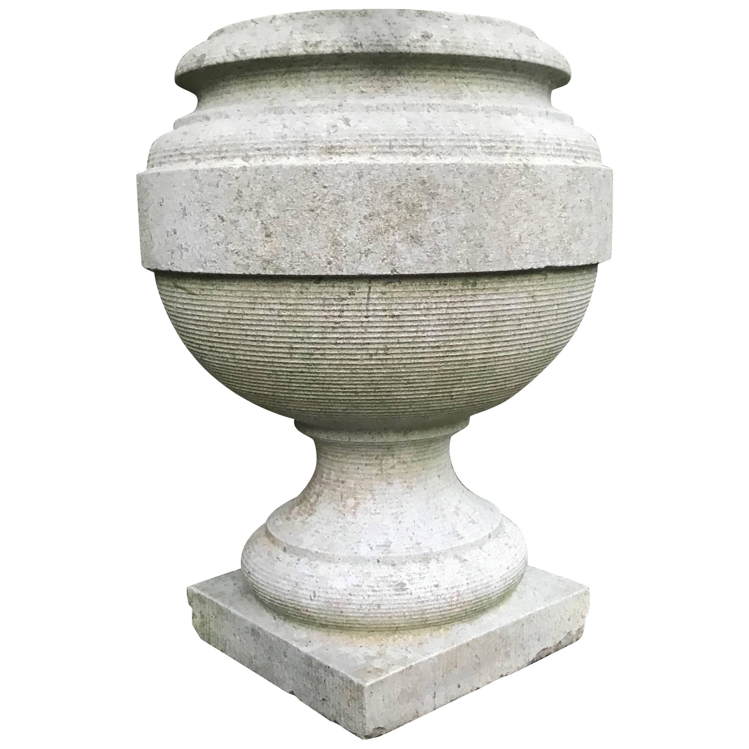 19th Century, Wonderful Shape Antique Granite Garden Urn / Vessel / Vase / Pot