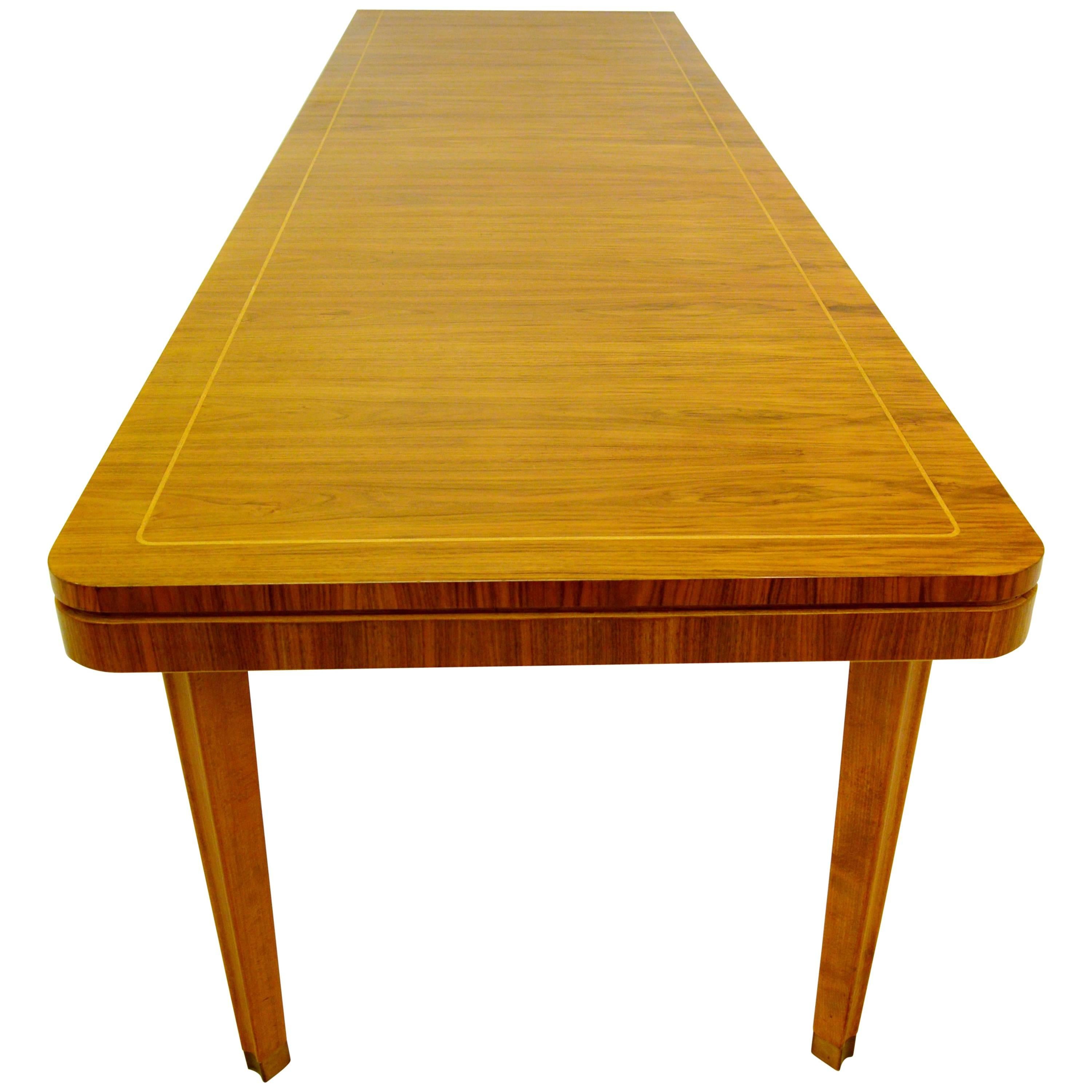 Large 1940s Dining Room Table or Conference Table For Sale