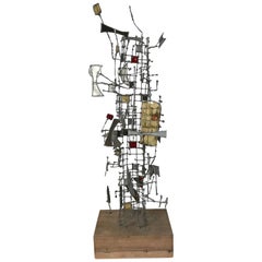 Used Abstract Metal and Glass Sculpture by Gertrude Schreiber, Cranbrook School