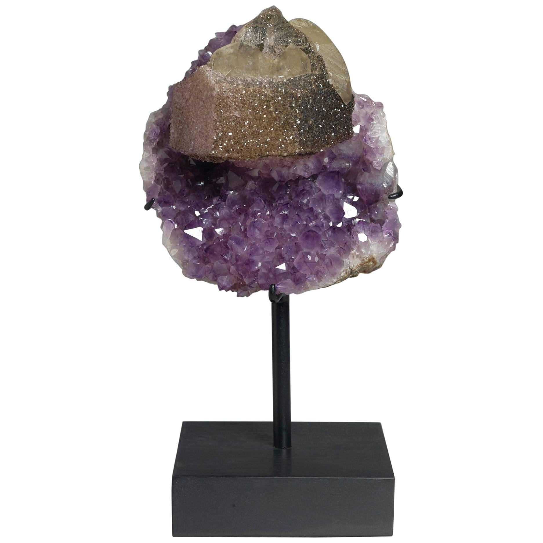 Calcite and Amethyst Crystals For Sale