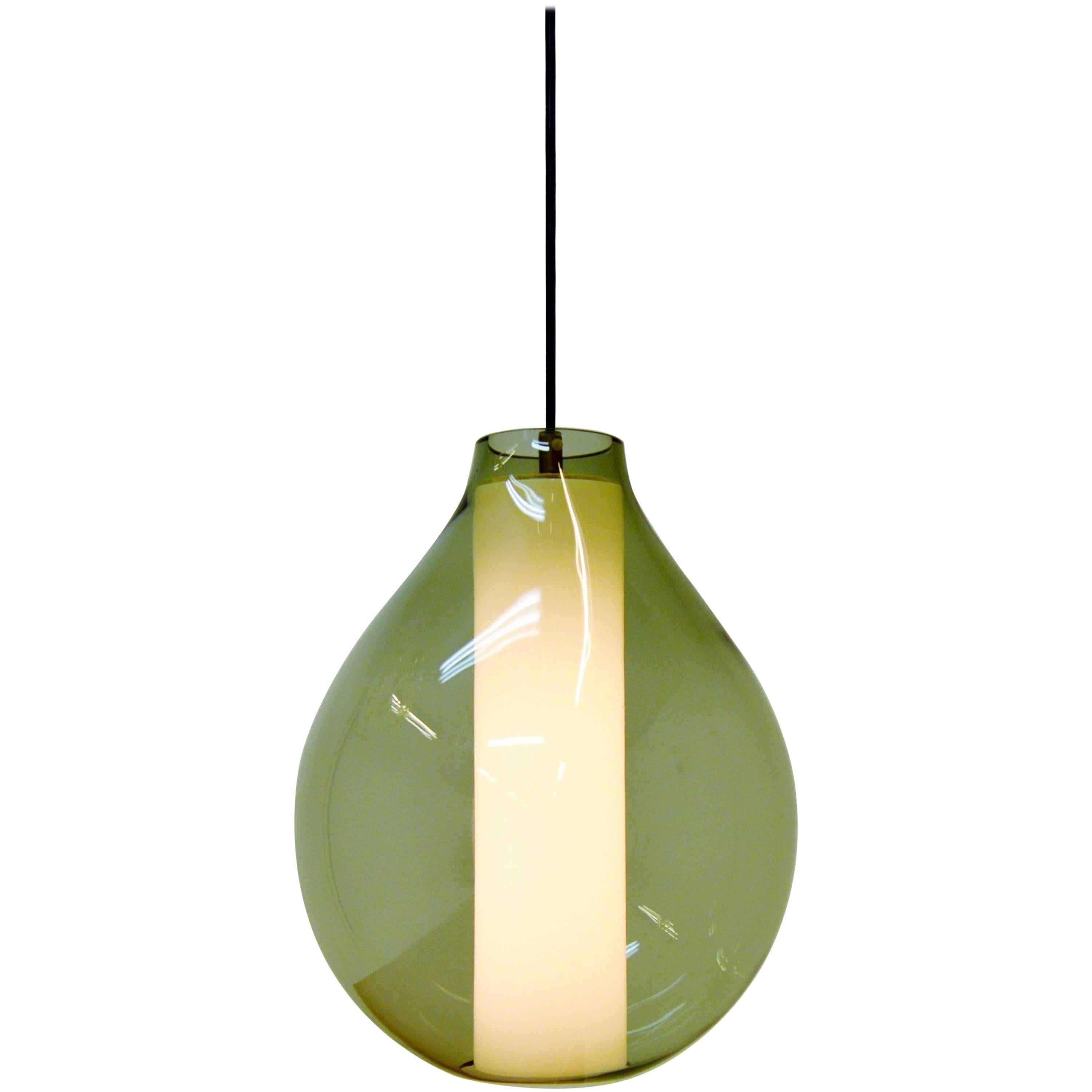 Large Drop Pendant in Handblown Glass from Orrefors, circa 1950 For Sale