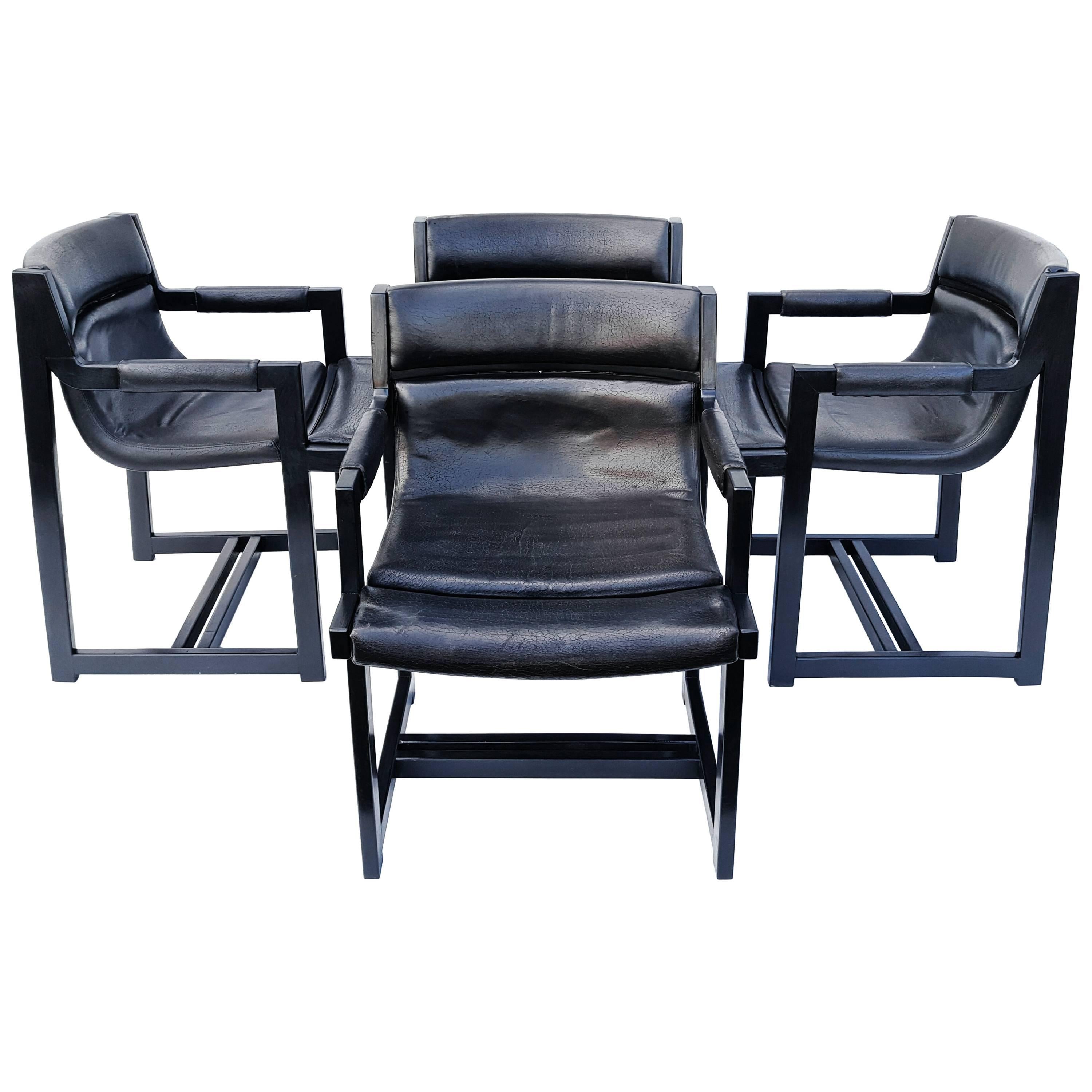 Set of Four Armchairs by Roche Bobois, France, 1970s