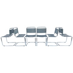 Set of Six Chairs by Mart Stam for Fasem, Italy, 1970s