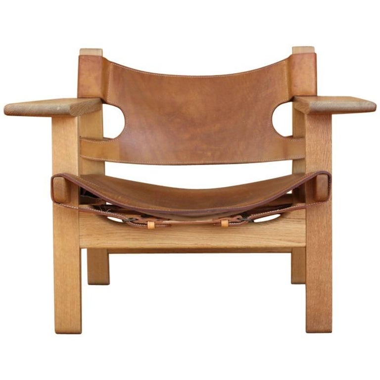 Børge Mogensen 'Spanish' Chair Model 226 Fredericia Stolefabrik, Denmark For Sale