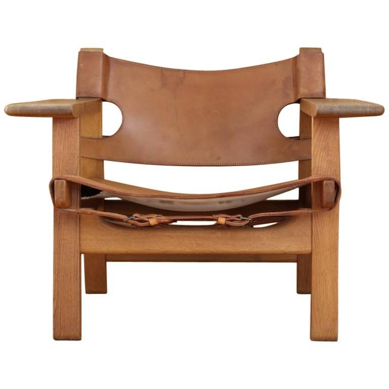 Borge Mogensen 'Spanish' Chair Model 226 Fredericia Stolefabrik, Denmark For Sale
